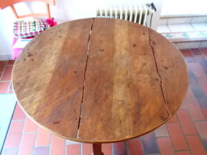 Table de vendange avant restauration