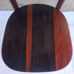 Chaise Baumann - assise ébène de macassar