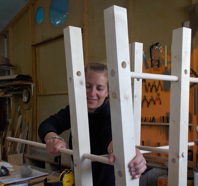 Stage à l'atelier, fabrication d'un tabouret
