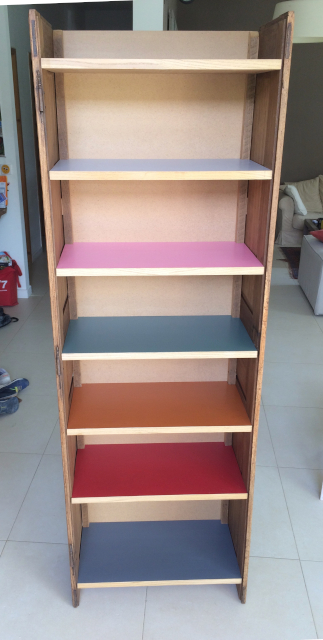 Meuble à chaussures sur mesure en upcycling - vue de face